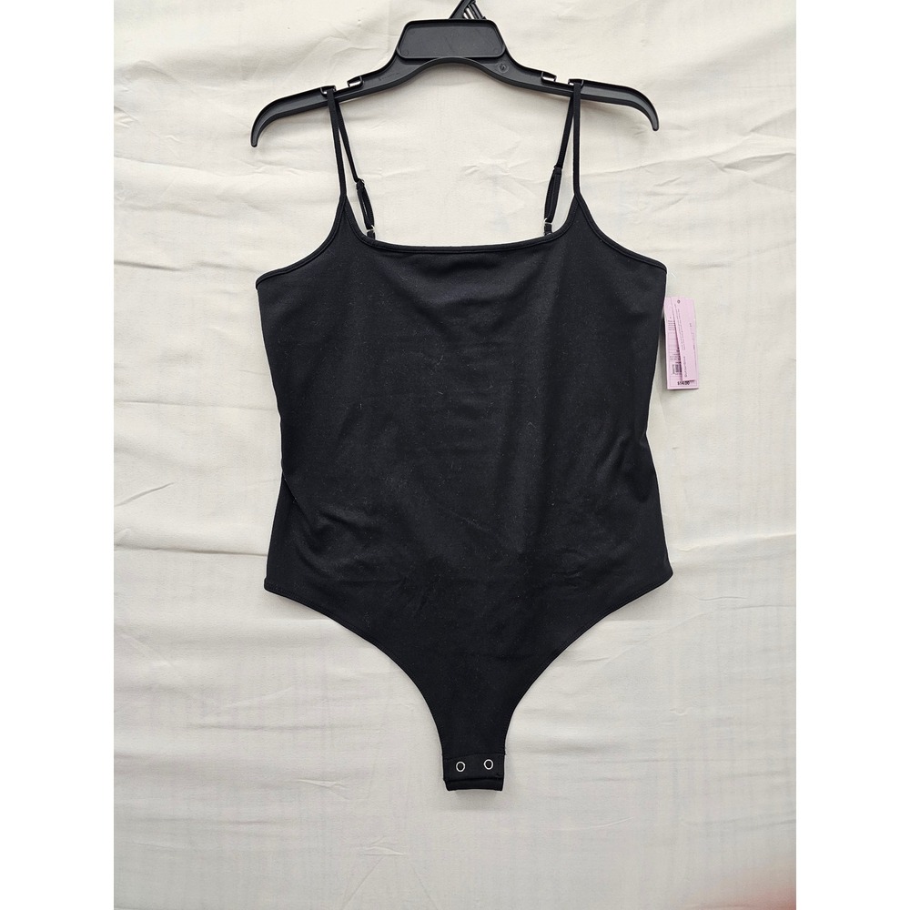Wild Fable Womens Cami Bodysuit Black‎ Polyester Blend Casual Size XXL